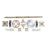 Rear Axle Assembly Kit 710mm Enhanced Performance Fixed Seat Brake Disc Crankset 4 Holes for 50 to 150cc ATVs Quads Drift Trikes