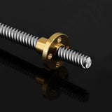 T8 Lead Screw 1150mm / 45.28 inch Length  Brass Nut, T8 8mm Diameter, 1 Pcs