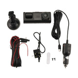 3 Camera Dash Cam 1080P 2 Inch Screen Dashcam Black Driver Recorder