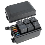 12V Fuse and Relay Box Kit with Metallic Pins Spade Terminals