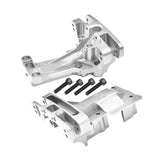 (Silver) GPM Aluminum 7075 Front And Rear Upper Bulkhead Set For  XRT X-Maxx