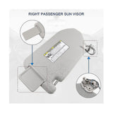 1pair Car Visor Assy 96400-9pb0a 96400-9pb0b For Qx60 Jx35 13-19 Grey Sunshade W/ Mirror Light