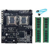 X99 Dual-socket Mboard A2011-3 Dual Cpu Recc Ddr4 Memory With 2xddr4 4gb 213hz Ram