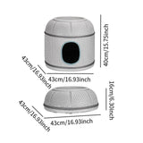 (Gray) Cat Bed for Indoor Cats Cat Furniture Cat House for Kitten Sleeping Gray