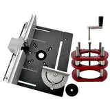 Wood Router Plunge Base Router Lift W/ Aluminum Router Table Insert Plate For 65mm Diameter Motors
