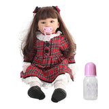Soft Silicone Cloth Body Girl Baby Doll Lifelike Baby Doll Children Birthday Gift 60cmBrown Eyes Doll