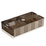 Under Bed Storage Containers Foldable Rolling Storage Bins Plastic Clothes Organizer with Wheels for Bedroom Dormitory Medium Type