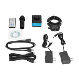1080P HD 12MP Industrial Microscope Camera 120X CMount Lens 144LED Light AC100240V