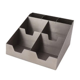 Vertical Cup and Lid Organizer Stainless Steel Large Capacity Cup and Lid Dispenser for Shop RV Commercial Use