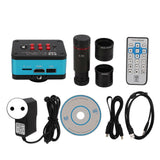 4K 12MP 60FPS Industrial Microscope Camera with 0.5X Lens High Definition Digital Electronic Microscope Camera AC100240VEU Plug