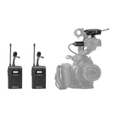 BOYA BY-WM8 Pro-K2 UHF Dual-Channel Wireless Microphone System Receiver+Transmitter A+Transmitter B with LCD Display Screen for Canon Nikon Sony DSLR