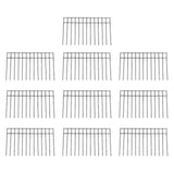 10 Pcs Animal Barrier Fence No Dig Garden Fencing Alloy Steel Rustproof Outdoor Dog Rabbits Fence 50.8x30.48cm/20x12in