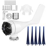 200W Wind Turbines Generator 5 Blades 12m/s Low Nosie Power Supply for Boats Mobile HomesBlue 48V