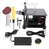 Mini Table Saw Portable MultiFunction Household Woodworking Cutting Tool EU Plug 110240V