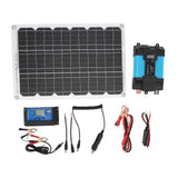 Portable Solar Power System Modified Sine Wave Inverter 18W 18V Solar Panel 30A 12V 24V Solar Controller Kit 500W 12V to 110V