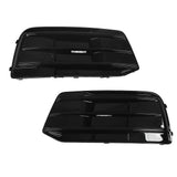 Front Bumper Fog Light Insert Cover AU0807118 Left Right Side Grille Bezel Trim for Q5 2018?2020 Glossy Black