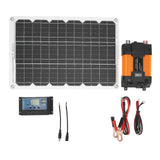Portable Solar Power System 4000W Power Inverter 30A 12V 24V Solar Charge Controller 18W 18V Solar Panel Kit 500W 12V to 110V