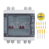 DC500V Solar Disconnect Switch 2 in 2 Out Surge Protection PV Combiner Box IP65 Waterproof 32A 2040KA