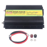 1500W Pure Sine Wave Power Inverter DC 12V to AC  Peak Power 3000W with LCD Single Digital Display