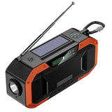 (Orange) Emergency Portable Radio Am/fm Hand-crank Radio With Bright Flashlight Sos Alarm And 5000mah Power Bank Fm Digital Radio WELL