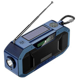 (Blue) Emergency Portable Radio Am/fm Hand-crank Radio With Bright Flashlight Sos Alarm And 5000mah Power Bank Fm Digital Radio WELL