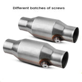 2Pcs 2.5Inch Spun Universal Catalytic Converter High Flow Stainless Steel 425250 Exhaust Catalytic C
