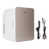 Mini Fridge 10 Liters Gold Portable Refrigerator Cooler Warmer for Office Car Home 220VUK Plug