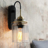 Nordic American Wall Sconce 85165v Waterproof Clear Waves Glass Shade Decorative Wall Lamp For Bedr