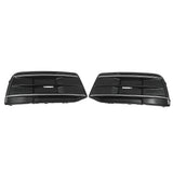 Front Bumper Fog Light Insert Cover AU0807118 Left Right Side Grille Bezel Trim for Q5 2018?2020 Chrome Plated Stripe