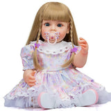 21inch Baby Girl Dolls Lifelike Reborns for Doll Cute Birthday Gift Real & Soft Touching Caucasian for Doll with Beautif