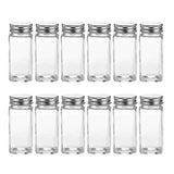 Glass Spice Jars With Labels Shaker Lids And Airtight Metal