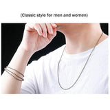 Pure Titanium Chain Necklace Glass Bead Chain Pendant is Not Easy to Rust Simple Light Weight Titani