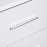 73.5x66x33cm White Wooden Floor Standing Storage Cabinet Cupboard with 2 Drawers and 2 Doors