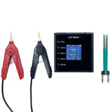 (With Kelvin clip) Portable Digital Meter Bridge Tweezer For Accurate Resistance Capacitance Inductance Measurement with 100kHz Frequency