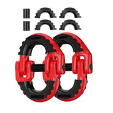 (Red) Safety Chain Connector Link, 1/2IN Tow Hitch Hammerlock Coupling Link, 2 Pack G80 Alloy Steel Tow Ch