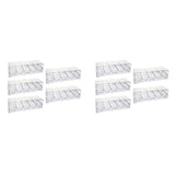 10X Clear Acrylic Poker Chip Rack with Cover/Casino Chip Tray with Lid, Holds 100 Chips Each