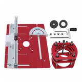 (Red) Router Systems Kits Router Table Insert Plate with Router Mounting Base Plate Router Lift Kits for Woodworking  Red