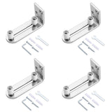 4X Modern Chrome Sliding Barn Door Floor Guide Ball Bearings Adjustable Stay Roller Wall Mount Syste