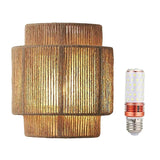 Japanese Wabisabi Retro Rattan Weaving Wall Lamp Led Wall Sconces Living With E27 Bulb Room Bedroom
