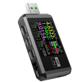 (Black) FNIRSI FNB48P USB Tester,Voltmeter,TYPE-C Detection Trigger Battery Capacity Tester FNB48P
