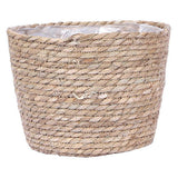 Seagrass Planter Basket Flower Pots Cover Storage Basket Plant Containers Hand Woven Plastic Liners for Indoor and Outdoor