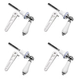 4X Ceramic Toilet Flush Handle, Toilet Handles Flush Lever Traditional Victorian Style Toilet Handle