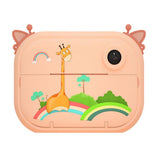 (Orange Fawn) Cartoon Portable Kids Mini Digital Camera Automatically Print Photo 2.4inch High Definition Screen Child Education Toy