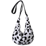 1pc Girl Tote Bag Large Capacity Crossbody Bag Women Plush Shoulder Bag