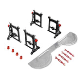 (Red) Car Drift Car Setup System Synchronizer Steering Rod Adjustable Ruler Measurement Tool for 1:10 Drift Car Toy  Red