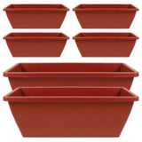 6pcs Plastic Flower Pot Garden Planter Basket Home Balcony Large Plant Flowerpot
