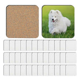 For Sublimation Coasters Blanks Mdf Cork Back Heat Transfer Coasters