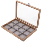 Jewelry Organizer Box with Clear Lid Earrings Ring Necklace Storage Case Jewelry Storage Box Display Case
