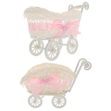 2pcs Cart Design Storage Basket Candy Holder Baby Shower Wedding Party Gift Holder