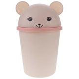 Small Wastepaper Bin Adorable Cartoon Trash Can Office Trash Bin Tabletop Dustbin
